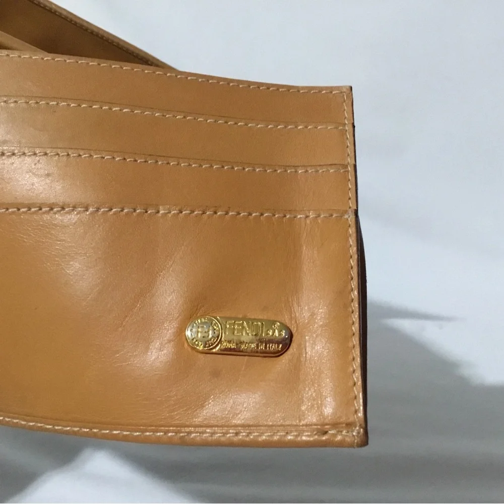 Authentic FENDI Brown Logo Wallet Trifold - Picture 14 of 16